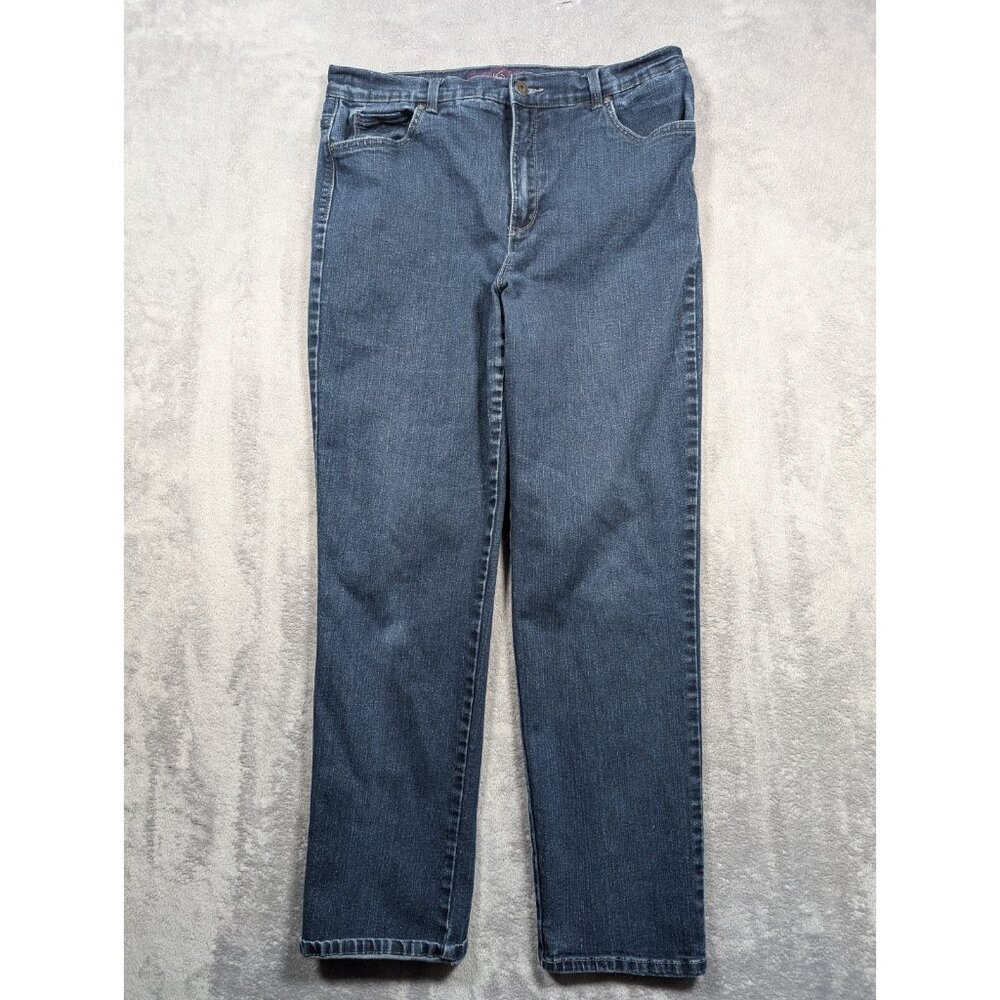 Gloria Vanderbilt Amanda Jeans Womens Size 14 Denim Straight Mom Casual Comfort